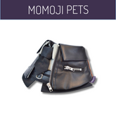 Momoji Shin Bib - Charcoal Black ชุดน้องหมาน้องแมว เสื้อผ้าสุนัข ผ้าผันคอหนัง สีดำ Jacket for Pets